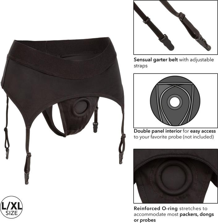 Produktbild CalExotics Boundless™ Thong with Garter - L/XL (L, XL)