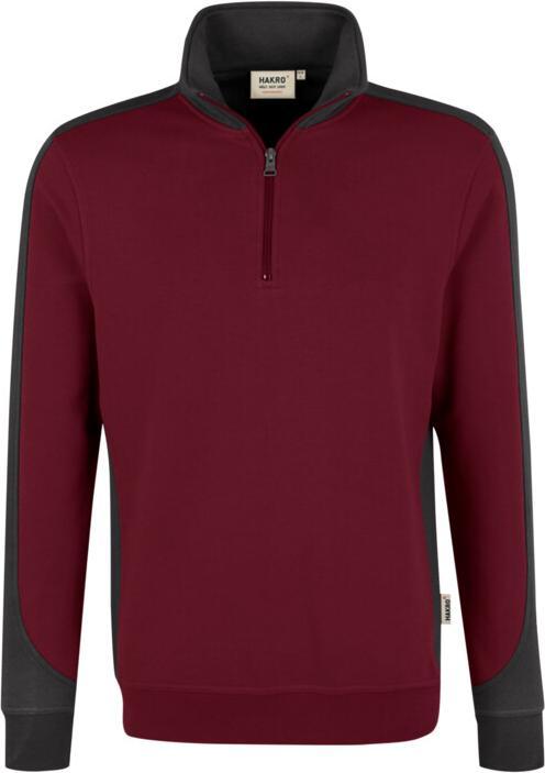 Immagine prodotto Hakro Felpa con zip Contrast Performance bordeaux/antracite. 6XL (6XL)
