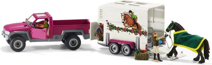 Actual product image Schleich Pick-up with horse trailer