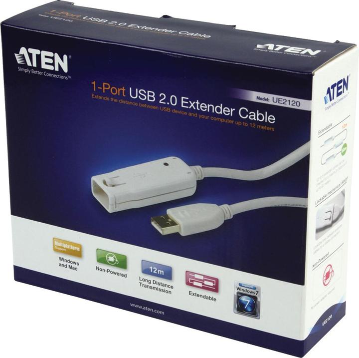 Actual product image Aten UE2120 USB extension cable (12 m, USB 2.0)