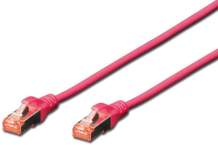 Immagine prodotto Digitus Cavo patch SFTP/PIMF CAT6 2m 4x2AWG 27/7 2xRJ45 magenta (S/FTP, CAT6, 2 m)
