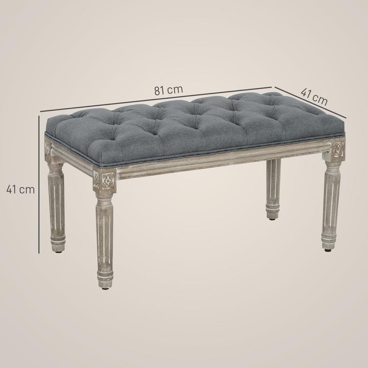 Actual product image Homcom Vintage-style upholstered bench (81 cm)