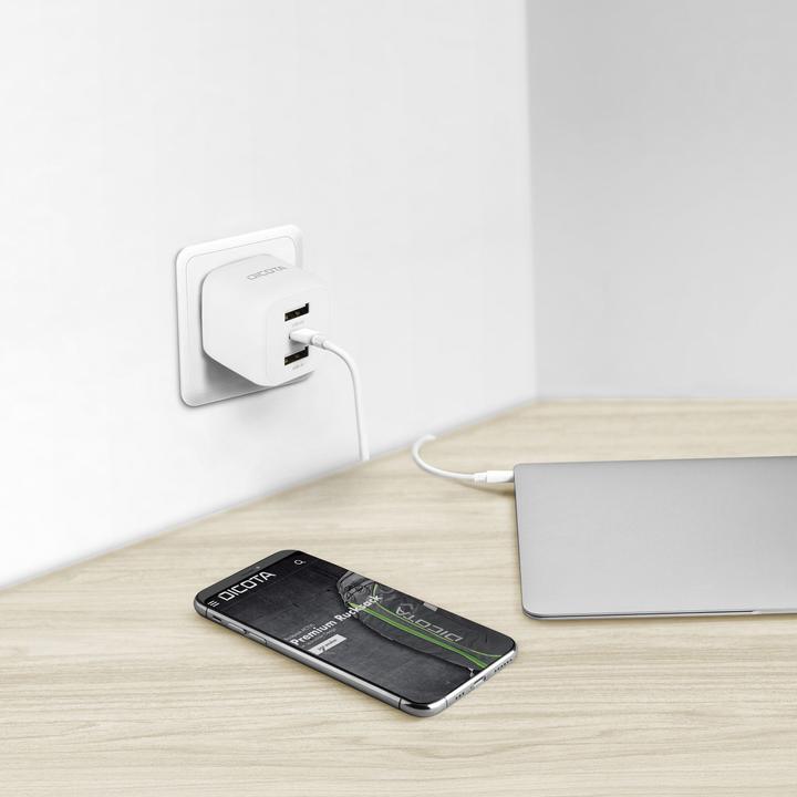Produktbild Dicota 3-Port GaN Wall Charger (32W) EU black (32 W)