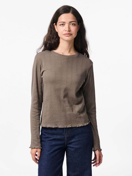 Produktbild Pieces Pcmarie Ls O-Neck Poin Top Jrs Noos Bc (M)