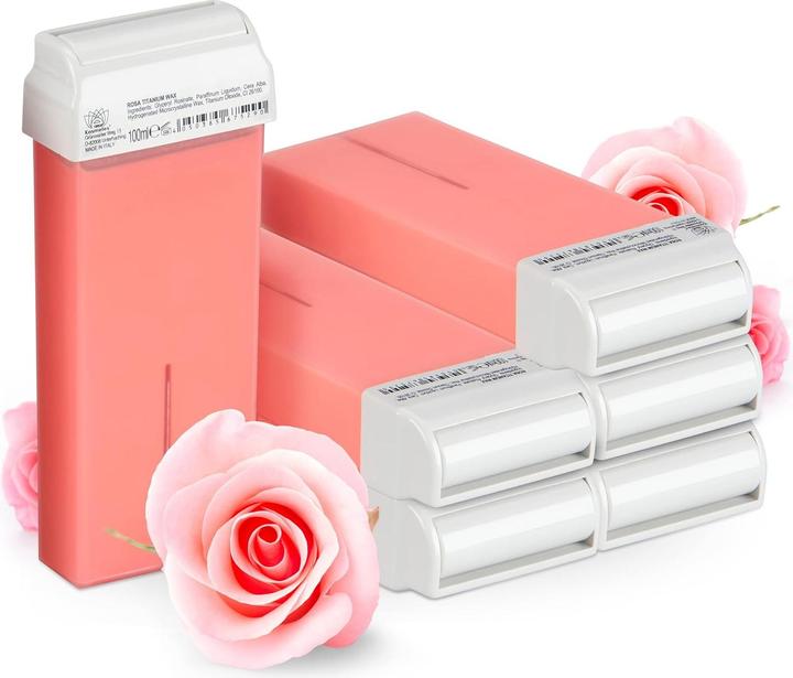 Image du produit Kosmetex 6x cartouches de cire rose (1000 ml, 6 x)