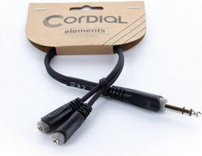 Produktbild Cordial 14886 Klinke Audio Y-Adapter (1x Klinkenstecker 6.3 mm (stereo) - 2x Kli (0.30 m)
