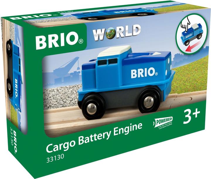 Brio Locomotiva merci a batteria blu