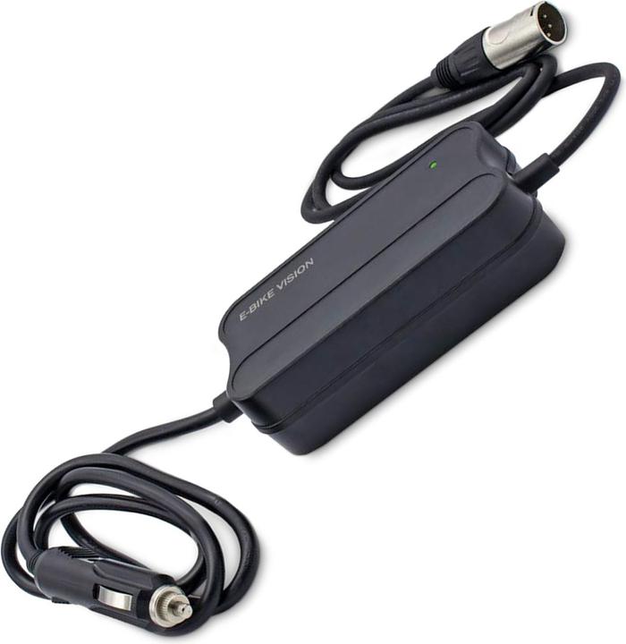 Actual product image E-Bike-Vision 12V car charger only for e-bike Vision batteries for Yamaha PW-X and PW series, SE, TE battery 36V (E-bike charger)