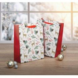 Produktbild Sigel 5 Geschenktaschen Christmas motifs watercolor Large 26,0 x 33,0 cm (Geschenkbox, 1 x)