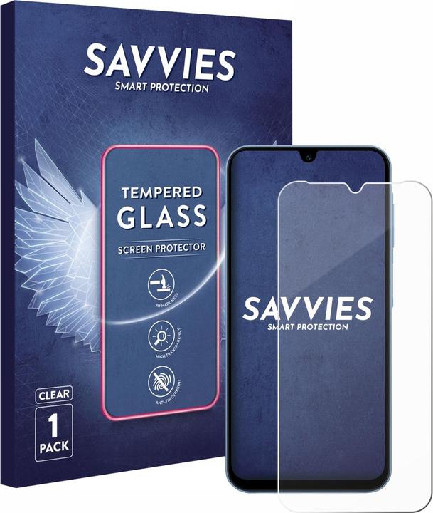 Savvies Protezione dello schermo in vetro blindato (1 Pezzo/i, Samsung Galaxy A15)