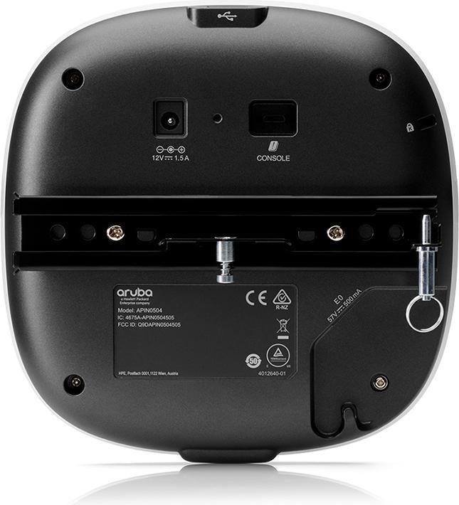 Actual product image HPE E Aruba AP-504 Access Point, RW, Dual Radio :2, 802.11ax, External Antennas, Unified Campus (1200 Mbit/s)