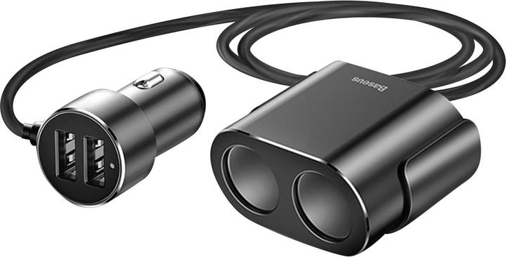 Actual product image Baseus High Efficiency One to Two Cigarette LighterBlack