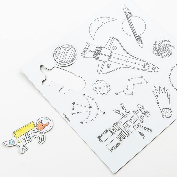 Produktbild Ferflex 49 Magnete zum ausmalen, Weltraum (Mehrfarbig, 49 x)