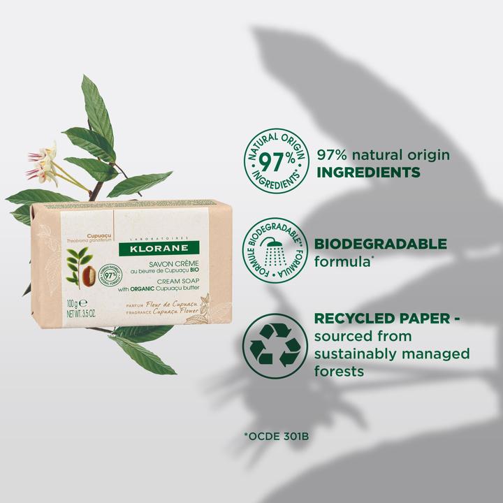 Image du produit Klorane Savon-crème à la fleur de cupacu (Savon dur)