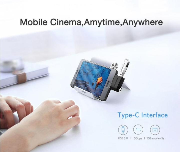 Actual product image Ugreen Micro USB + USB-C to USB-A 3.0 Adapter (USB Type C, USB-A)