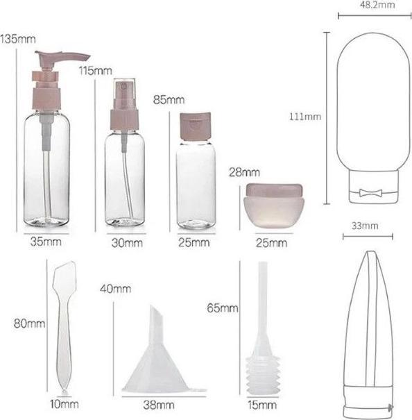 Image du produit MU Style Set de bouteilles de voyage 11 pièces (Flacons pour liquide)