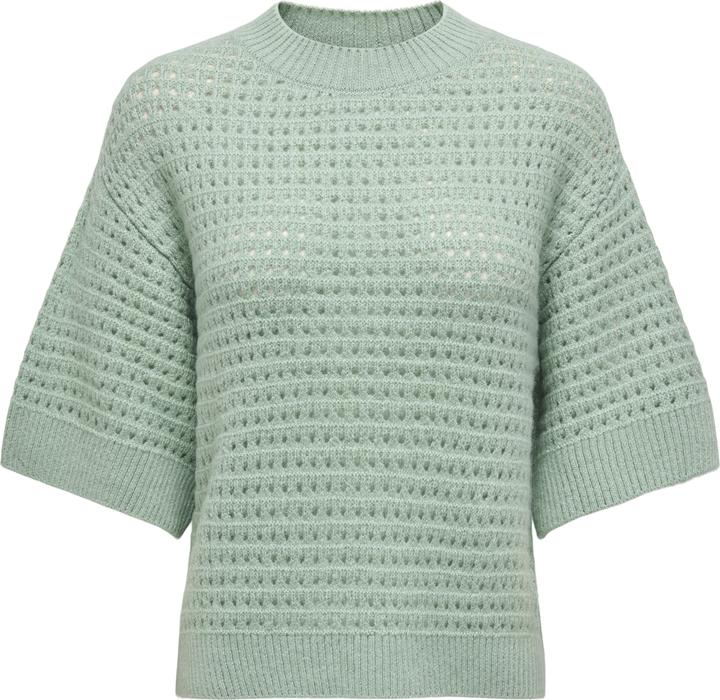 JdY Knit Fit Rundhals Gerippte Ärmelbündchen Tief angesetzte Schulter Pullover Strickpullover