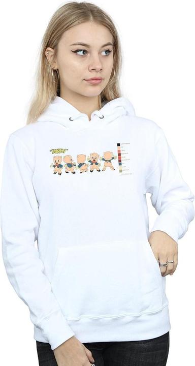Immagine prodotto Looney Tunes Porky Pig Colour Code Felpa con Cappuccio Donna (M)