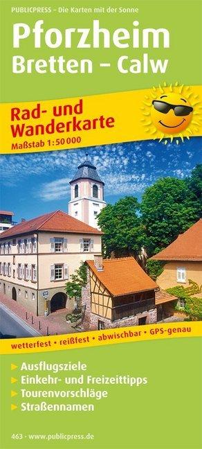 Actual product image PublicPress cycling and hiking map Pforzheim - Bretten - Calw