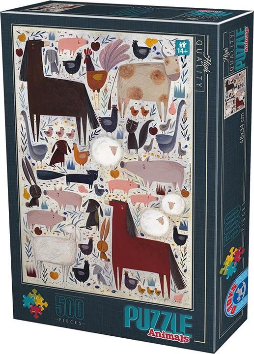 Immagine prodotto DToys Puzzle 500 pezzi Andrea Kürti - Animali della fattoria (500 pezzi)
