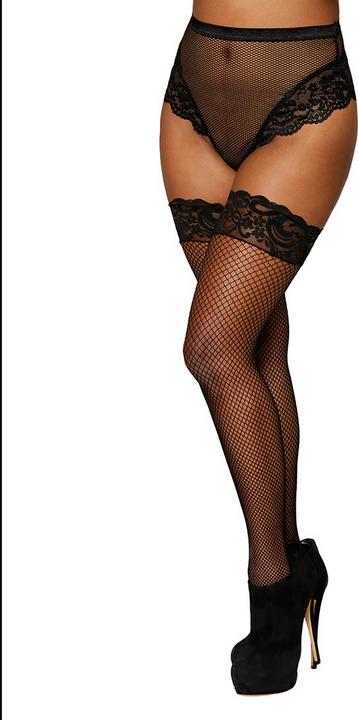 Produktbild Dreamgirl High Waisted Garter Thong - L - Black (L)