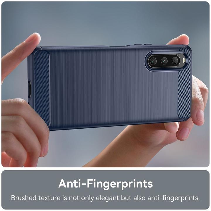 Produktbild König Design Hülle Handy Schutz für Sony Xperia 10 V Case Cover Etuis Bumper Carbon Schale (Sony Xperia 10 V)