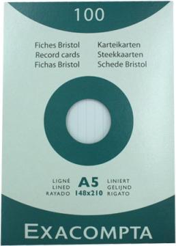 Produktbild Exacompta Karteikarten (A5, 205 g/m², 100 x)