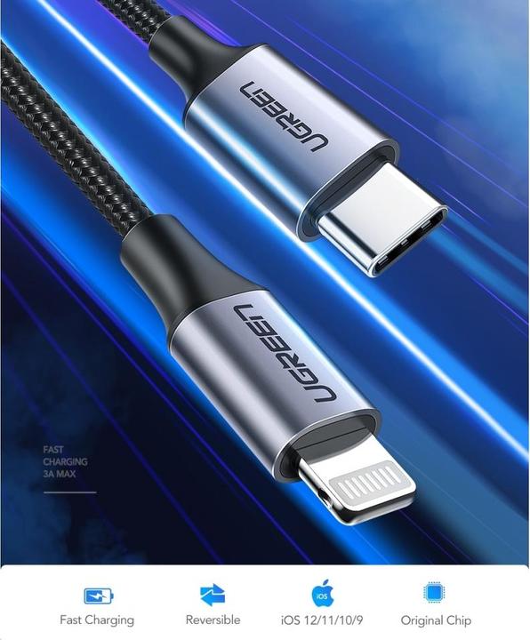 Immagine prodotto Ugreen Cavo da fulmine a USB-C 2.0 (1 m, USB 2.0)