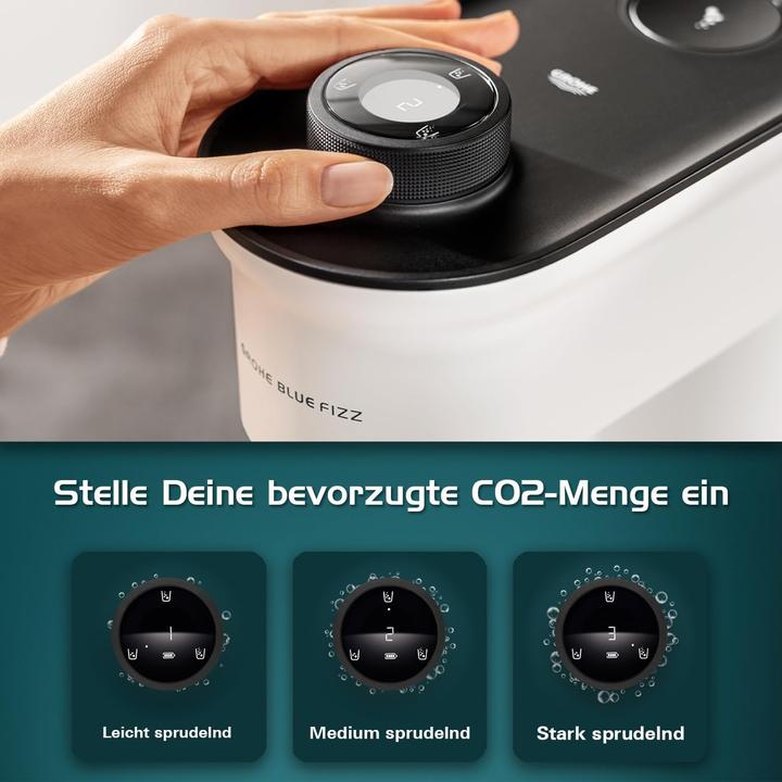 Produktbild Grohe Blue FIZZ Wassersprudler mit 3 CO2-Stufen (inkl. 0,85l Flasche)
