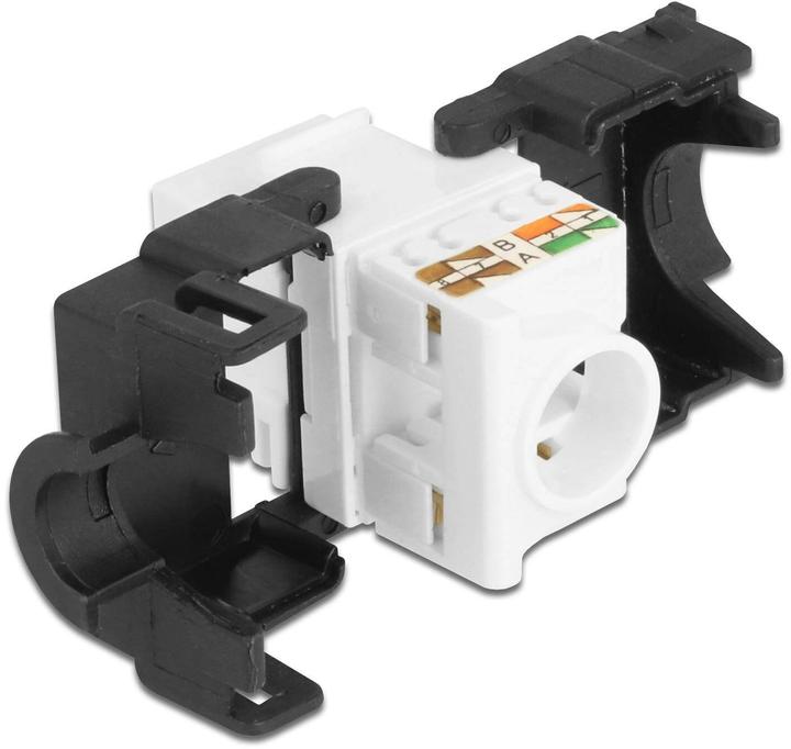 Actual product image Delock Keystone module RJ45 jack to LSA Cat.6A 180° tool-free (Keystone module)