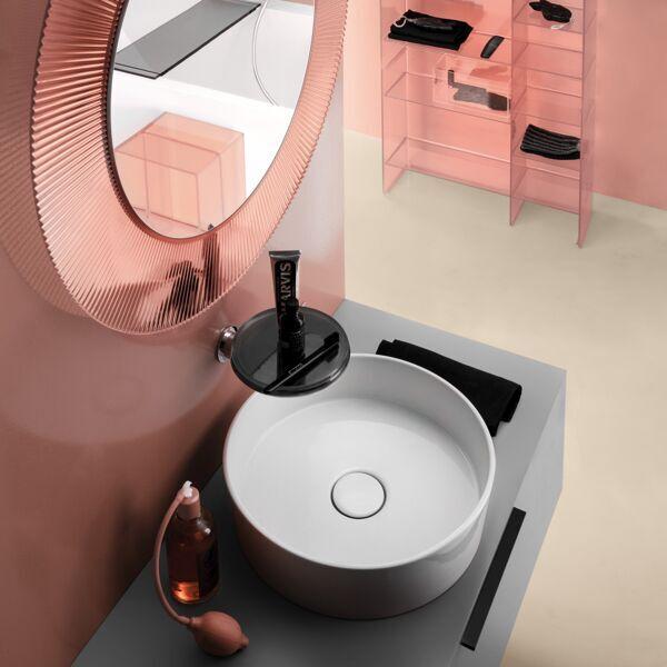 Actual product image Laufen Washbasin bowl KARTELL 420x420x135mm o ÜL without tap hole black (420 mm, 420 mm)