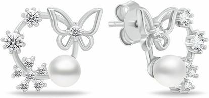 Produktbild Brilio Silver - Silver earrings Bees with zircons EA1083W