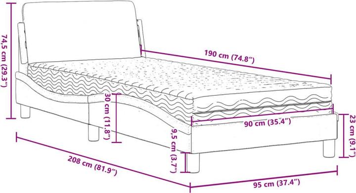 Immagine prodotto VidaXL Khloe (90 x 190 cm)
