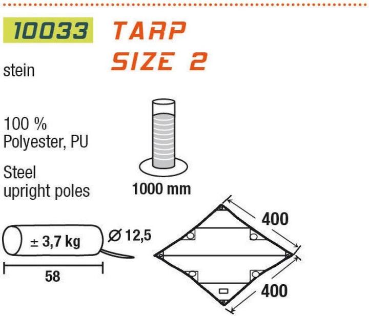 Actual product image High Peak Tarp 2 (400 x 400 cm)