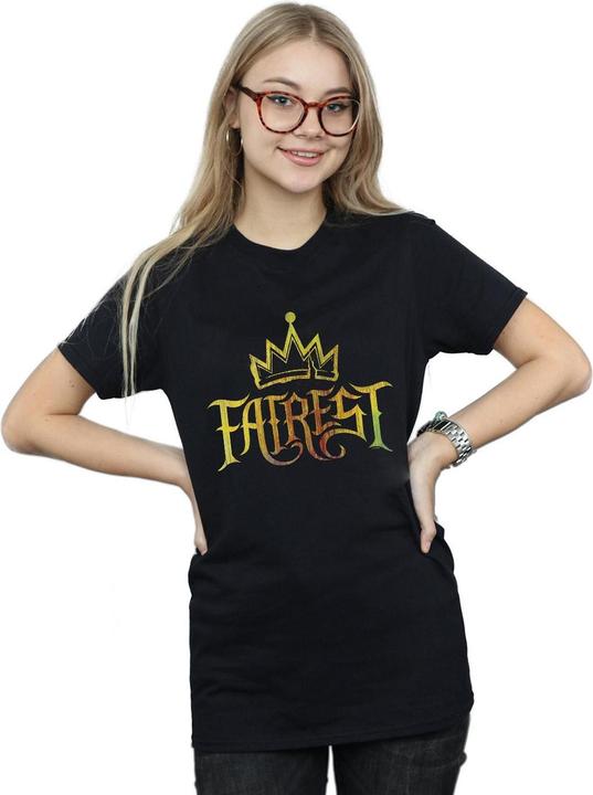 Actual product image Disney Womens/Ladies The Descendants Fairest Gold Cotton Boyfriend T-Shirt (3XL)