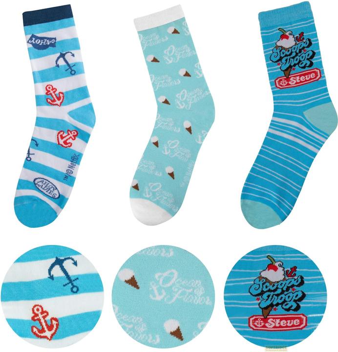 Image du produit Cinereplicas Stranger Things : Chaussettes Scoops Ahoy (3 paires (Lot de 3, 40)