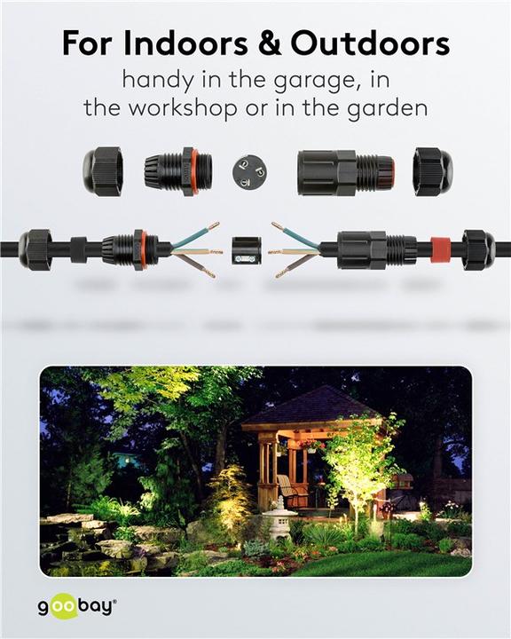 Actual product image Goobay cable connector IP68