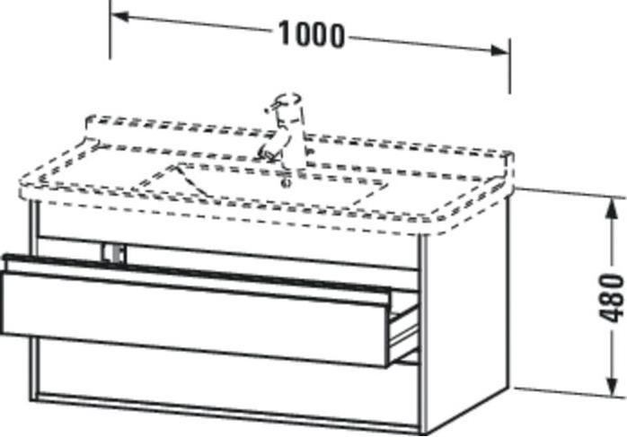 Image du produit Duravit Meuble sous-vasque KETHO 465x1000x480mm graphite mat (100 x 46.5 x 48 cm)