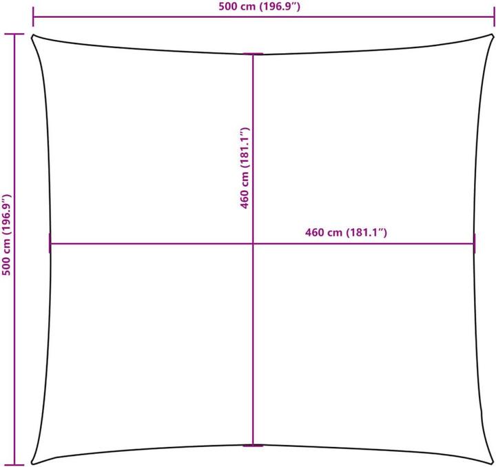 Actual product image VidaXL Sonnensegel (500 x 500 cm)