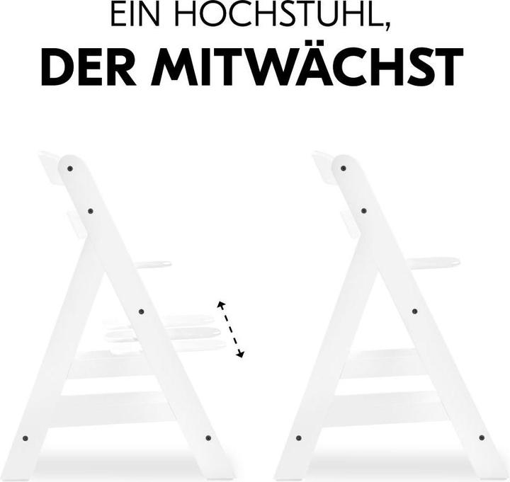 Produktbild Hauck Hochstuhl Alpha Plus White im Sparset - inkl. Sitzkissen Hochstühle (Hochstuhl Sitzerhöhung)