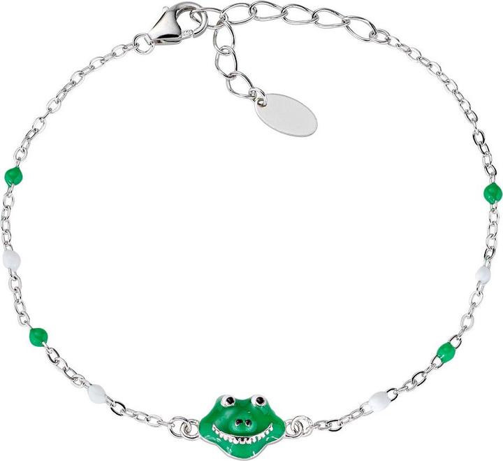 Amen Junior Frog Armband (16 cm, Emaille, Silber 925)