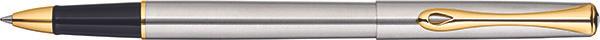 Actual product image Diplomat Rollerball Traveller stainless steel gold (Stainless steel gold, 1 x)
