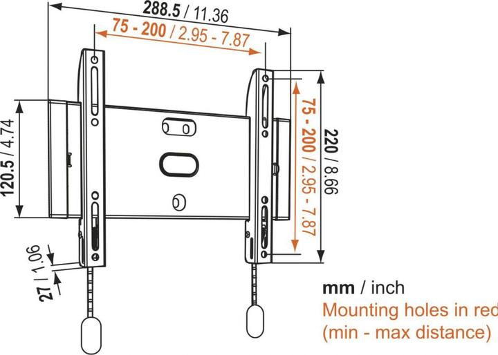 Produktbild Vogels Base 05 S (Wand, 40", 20 kg)