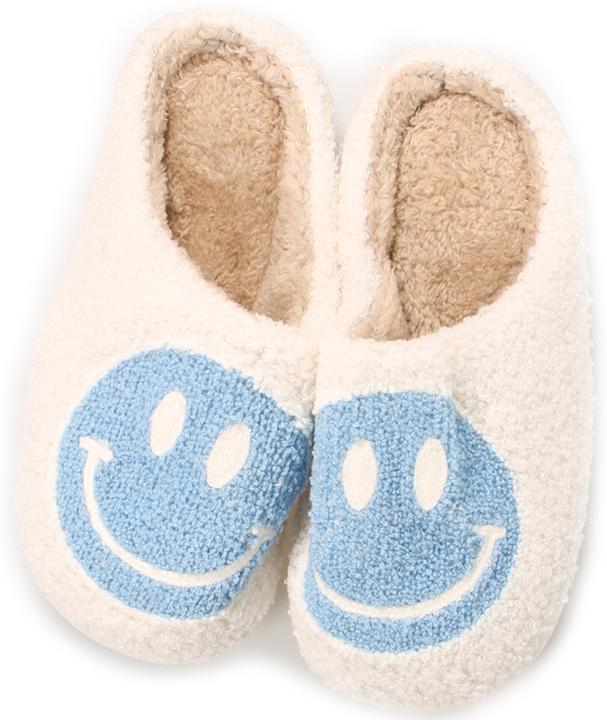 Image du produit PhoneLook Pantoufles d'hiver douillettes et chaudes Smiley taille 38-40 /bleu (37)