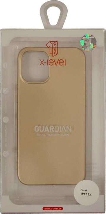 Immagine prodotto X-Level iPhone 12 Mini - Guardian Backcase aus TPU, ultra dünn & flexibel, Kameraschutz, Gold (Apple iPhone 12 mini)