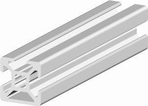 Image du produit Rs Pro Profilé d'étai en aluminium 20 x 20 mm, triple rainure 6mm, longueur 3m