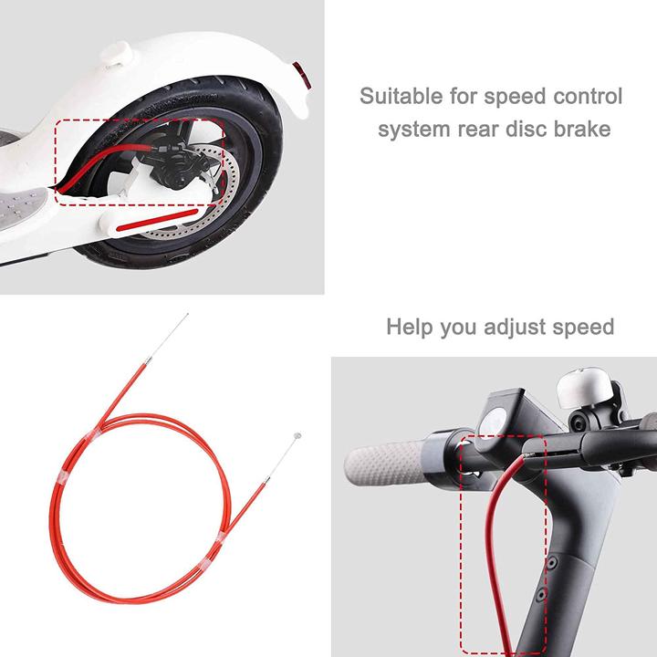 Actual product image Homava Brake Cable for Xiaomi E-Scooters (Red)