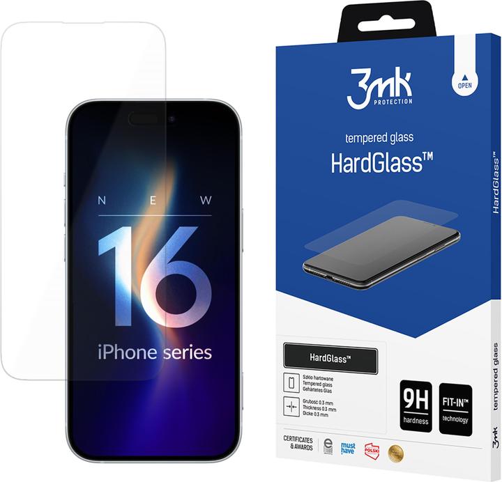 Productafbeelding 3MK Hardglas iPhone 16 Plus (1 Stuk, Apple iPhone 16 Plus)