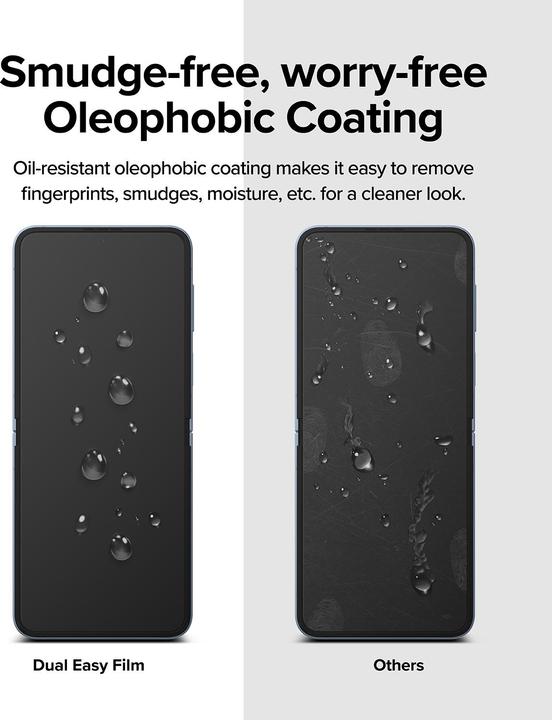 Actual product image Ringke Screen Protector for Galaxy Z Flip 6 DUAL EASY FILM 2 pack (2 Piece, Samsung Galaxy Z Flip6)