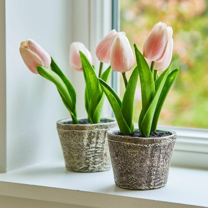 Produktbild Loberon Deko-Tulpe 2er Set Zéphine rosa (20 cm)